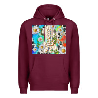 Burgundy human with daisies Premium Hoodie - TumblerDesignByShophia