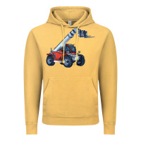Vintage Mustard Telehandler Vintage Hoodie - LillyAllenDesigns