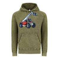 Vintage Olive Telehandler Vintage Hoodie - LillyAllenDesigns