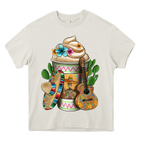 Cream mexican hot coffee cup Heavy Core Tee - FaDigitalArtStudio