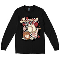 Black checkered retro baseball Long Sleeve Tee - MaliasSmallBusiness