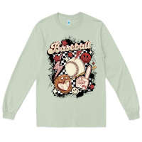 Matcha checkered retro baseball Long Sleeve Tee - MaliasSmallBusiness