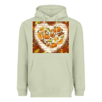 Matcha fall heart with leopard Heavyweight Hoodie - TumblerDesignByShophia