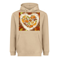 Mushroom fall heart with leopard Heavyweight Hoodie - TumblerDesignByShophia