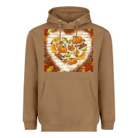 Toasted Coconut fall heart with leopard Heavyweight Hoodie - TumblerDesignByShophia