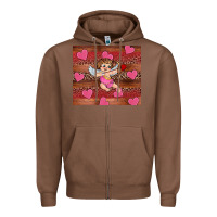 Chestnut valentine's day cupid heart Zipper Hoodie - RanaPortraitStore