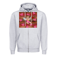 Valentine's Day Cupid Heart Zipper Hoodie | Teevron