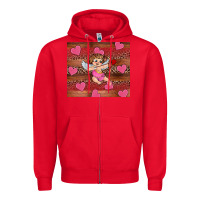 Red valentine's day cupid heart Zipper Hoodie - RanaPortraitStore