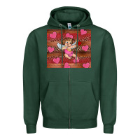 Sports Green valentine's day cupid heart Zipper Hoodie - RanaPortraitStore