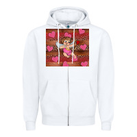 White valentine's day cupid heart Zipper Hoodie - RanaPortraitStore