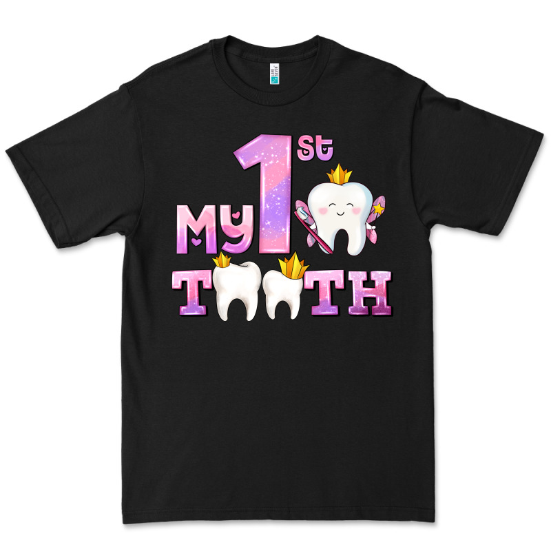 My First Tooth With Teeth For Girls Premium Tee by AdoDesignShop | Teevron