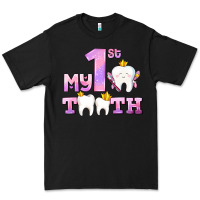 Black my first tooth with teeth for girls Premium Tee - AdoDesignShop