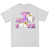 Dove Grey my first tooth with teeth for girls Premium Tee - AdoDesignShop