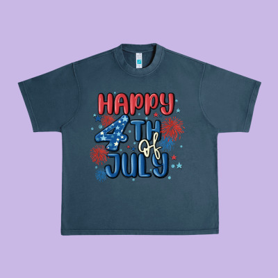Happy 4th Of July Urban Heavy Tee Designed By Maliassmallbusiness