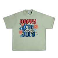 Oil Green happy 4th of july Urban Heavy Tee - MaliasSmallBusiness