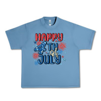 Pebble Blue happy 4th of july Urban Heavy Tee - MaliasSmallBusiness