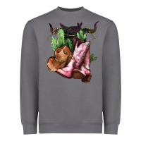 Storm cowgirl boots hat horns cactus Heavyweight Sweatshirt - NancyCooperArtShop
