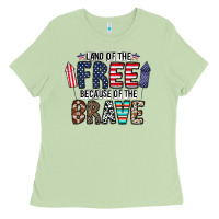 Matcha land of the beacause of the brave Ladies Tee - CowhideDigitalArt