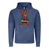 Vintage Denim merry clucking christmas rooster Vintage Hoodie - BarkalooDesign