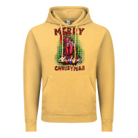 Vintage Mustard merry clucking christmas rooster Vintage Hoodie - BarkalooDesign