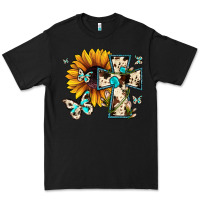Black cross with sunflower Premium Tee - JahusDesignShop