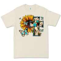 Bone cross with sunflower Premium Tee - JahusDesignShop
