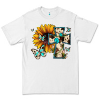 White cross with sunflower Premium Tee - JahusDesignShop