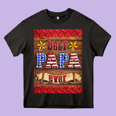 Best Papa Ever Air Freshener Heavy Core Tee Designed By Hra Design Shop