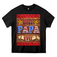 Black best papa ever air freshener Heavy Core Tee - HRA Design Shop