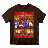 Chocolate Brown best papa ever air freshener Heavy Core Tee - HRA Design Shop