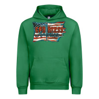 Emerald God Bless America Urban Hoodie - FaDigitalArtStudio