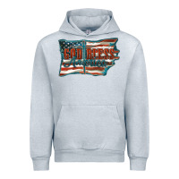 Heather Grey God Bless America Urban Hoodie - FaDigitalArtStudio