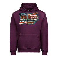 Mauve Wine God Bless America Urban Hoodie - FaDigitalArtStudio