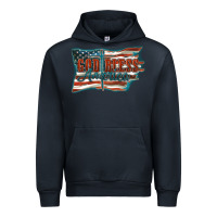Navy God Bless America Urban Hoodie - FaDigitalArtStudio
