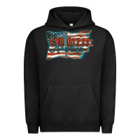 Pigment Black God Bless America Urban Hoodie - FaDigitalArtStudio