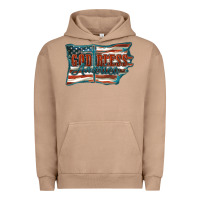 Pigment Burro God Bless America Urban Hoodie - FaDigitalArtStudio