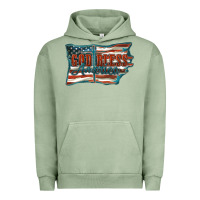 Pigment Oil Green God Bless America Urban Hoodie - FaDigitalArtStudio