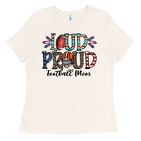 Bone loud proud football mom Ladies Tee - CowhideDigitalArt