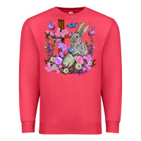 Cardinal Easter eggs and Bunny with Cross Easter Day Premium Sweatshirt - HowdyJamesFarm