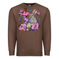 Chestnut Easter eggs and Bunny with Cross Easter Day Premium Sweatshirt - HowdyJamesFarm
