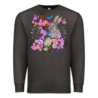 Smoke Easter eggs and Bunny with Cross Easter Day Premium Sweatshirt - HowdyJamesFarm