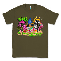 Army Green with god all things are possible summer Classic Tee - CowhideDigitalArt