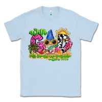 Dusty Blue with god all things are possible summer Classic Tee - CowhideDigitalArt