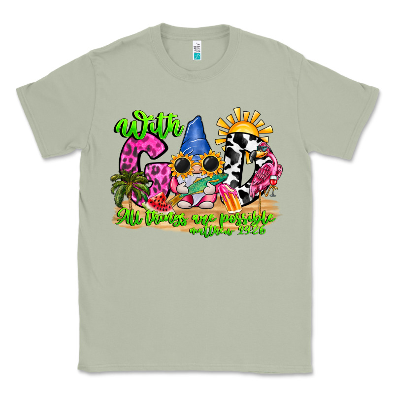With God All Things Are Possible Summer Classic Tee by CowhideDigitalArt | Teevron