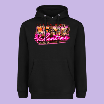Be My Valentine Heavyweight Hoodie Designed By Howdyjamesfarm