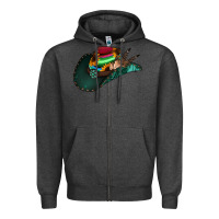Charcoal Heather Aztec Sunflower Cowboy Hat Zipper Hoodie - Bettercallsaul