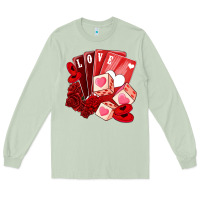 Matcha valentines day feeling lucky Long Sleeve Tee - NancyCooperArtShop