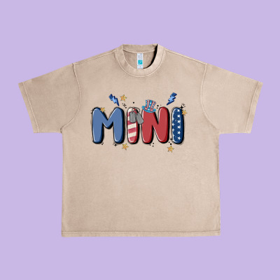 4th July Mini Urban Heavy Tee Designed By Maliassmallbusiness