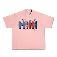 Salmon 4th july mini Urban Heavy Tee - MaliasSmallBusiness