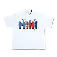 White 4th july mini Urban Heavy Tee - MaliasSmallBusiness